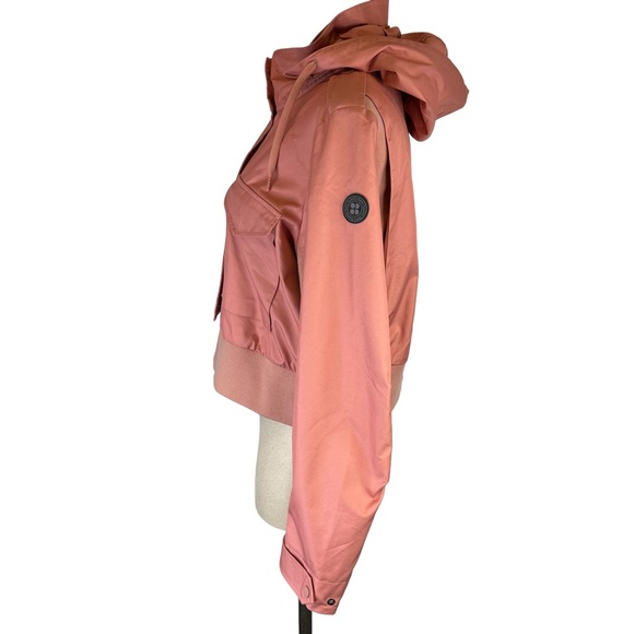 NWT $318 Sweaty Betty Timeless Cropped Trench Jacket Clay Pink Size 12 Hooded - Picture 6 of 8